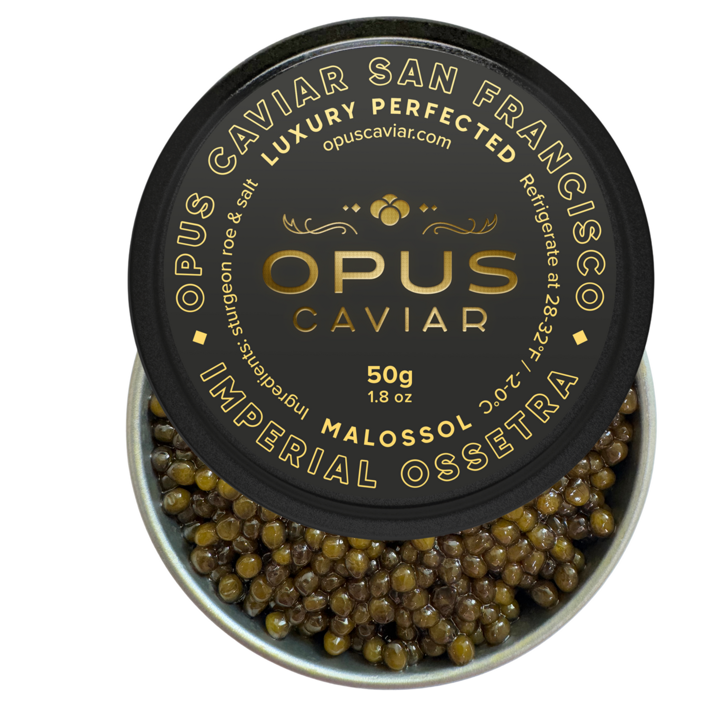 Imperial Ossetra Caviar 50g - Premium Malossol Sturgeon Roe